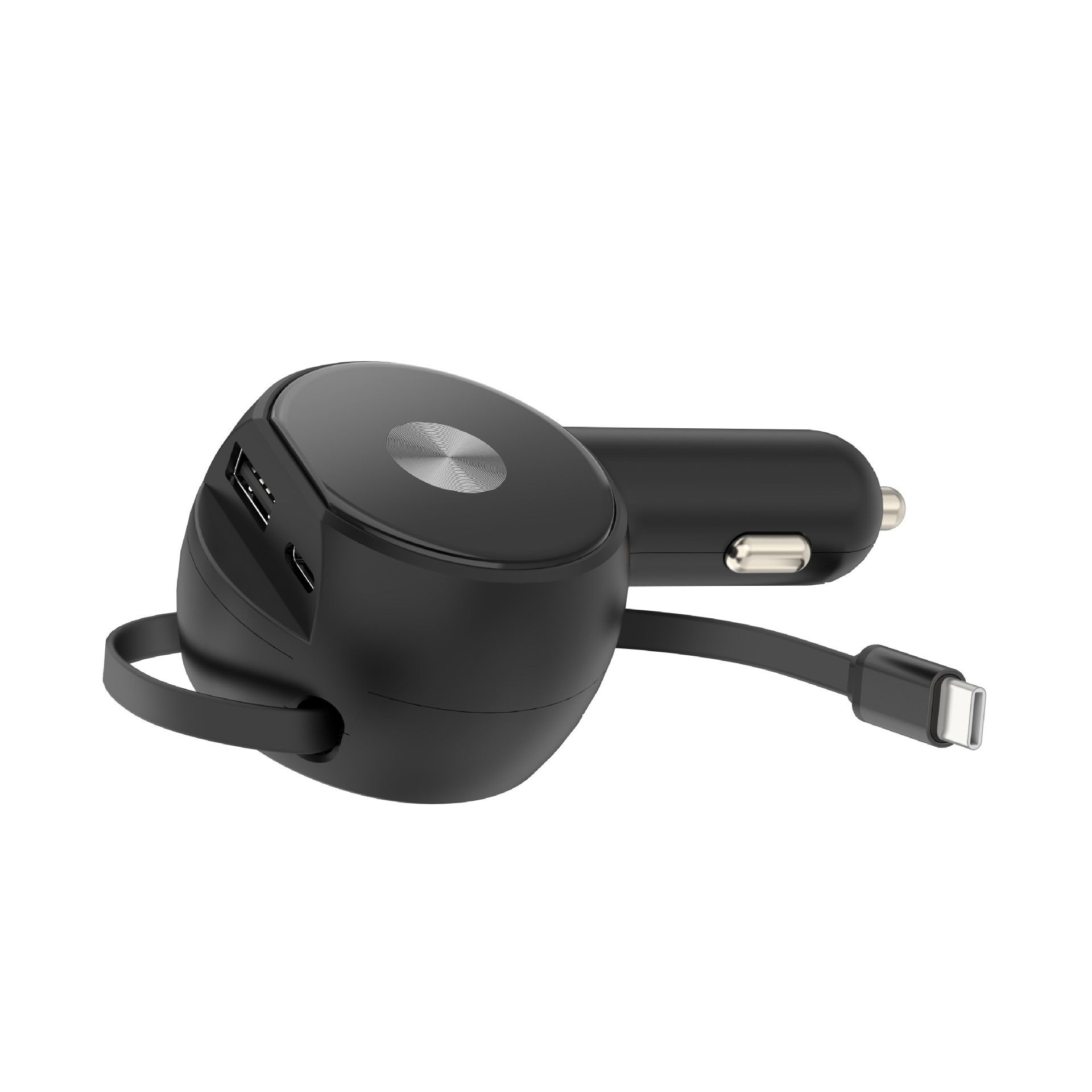 Car Charger Extension Cable USB+Type-C 48W