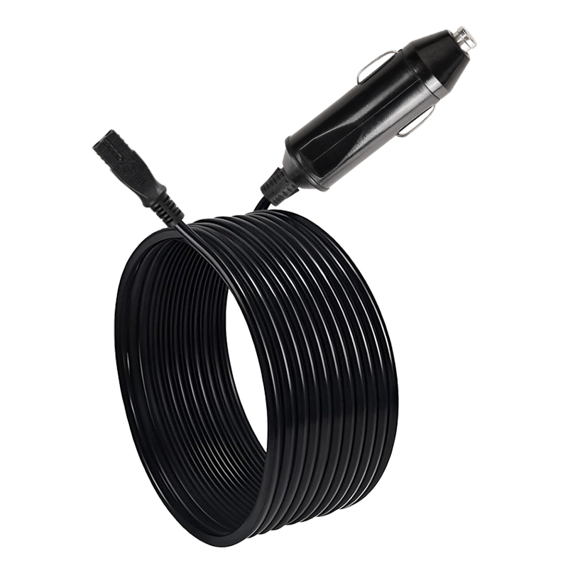 Connector Portable Power Station DC Adapter 6.6ft Extension Cord 12V/24V Car Power Cord